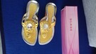 Buty damskie „Bless”, żółto-srebrne, typ „japonki”, sprzedam - 2