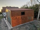 Garaż drewnopodobny złoty dąb na wymiar 4x5 + wiata 3x5 - 5