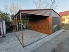 Garaż drewnopodobny złoty dąb na wymiar 4x5 + wiata 3x5 - 3