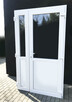 nowe PCV drzwi 150x210 w kolorze białym, długa szyba panel - 2