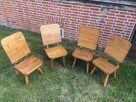 Krzesła drewniane solidne działka taras ogród - 1