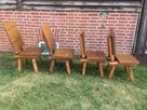 Krzesła drewniane solidne działka taras ogród - 2