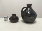 PRL wazony porcelit brązowe - 2