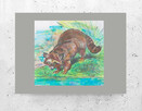 zoo plakat A4, zwierżeta obrazek vintage - 2