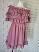 Sukienka hiszpanka niebieska, różowa szyfonowa - 8