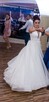 suknia ślubna z welonem księżniczka taneczna śmietankowa 36s - 2