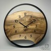 Drewniany zegar w obręczy - dąb - 1