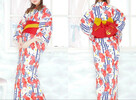 Nowe damskie kimono yukata z pasem obi - 1