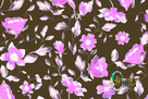 Tkanina z wydrukowanym wzorem: Painted flowers - series 8 - 4
