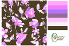 Tkanina z wydrukowanym wzorem: Painted flowers - series 8 - 1