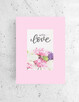 love plakat A4, różowy obrazek 21x30 - 2