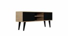 Nowoczesna szafka pod telewizor Toronto 120 dąb artisan/czarny - 5