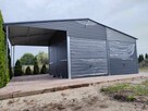 Garaż blaszany +zadaszenie z lewej strony , garaże na wymiar - 4