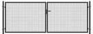 Brama ogrodowa SX 4,00 x 1,50 m - antracyt , zielona | dwusk - 1