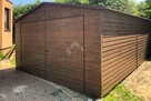 Garaż Blaszany 4x6m Brama Dwuskrzydłowa Drewnopodobny NB96 - 3