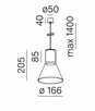 Modern glass Flared TR led fi50 M930 zwieszany szary AQForm - 2