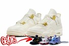 Nike AIR JORDAN 4 White & Gold / AQ9129–170 - 1