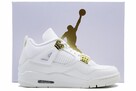 Nike AIR JORDAN 4 White & Gold / AQ9129–170 - 2