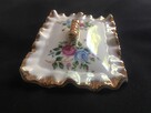 Stara pokrywka szkatułka porcelana PRL róża - 10