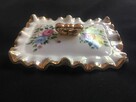 Stara pokrywka szkatułka porcelana PRL róża - 1