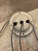 Stara lampa wisząca kuchenna z przeciwwagą porcelanową - 7