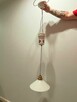 Stara lampa wisząca kuchenna z przeciwwagą porcelanową - 6
