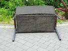 Ławka ogrodowa z technorattanu z oparciem lekka 109×54 cm st - 10