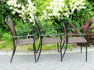 Krzesła ogrodowe z aluminiową ramą oraz plecionym siedziskie - 8
