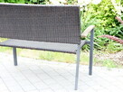 Ławka ogrodowa z technorattanu z oparciem lekka 109×54 cm st - 9