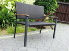 Ławka ogrodowa z technorattanu z oparciem lekka 109×54 cm st - 5