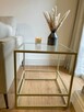 Industrialny Stolik Kawowy Boczny Loft w Kolorze Złotym - 5