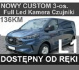 Ford Transit Custom L1 136KM Od ręki Super Cena Full Led  Kamera Czujniki od ręki ! 1626zł - 1