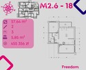 Mieszkanie w stanie deweloperski,, 3-pok, M.2.6 - 1