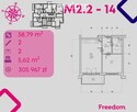 Mieszkanie w stanie deweloperskim, 2-pok, M.2.2 - 1