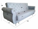 RATY wersalka Chesterfield rozkładana Glamour kanapa łóżko - 11