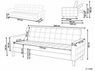 Sofa rozkładana Ciemnozielony dla 3 osób - 12