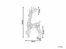 Dekoracja ogrodowa LED Renifer 150 cm Srebrny - 2