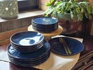 Talerze 18 elementów granatowe - 3