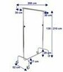 Wieszak metalowy na kółkach stojak wieszaki na ubrania do bi - 6