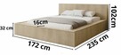 NOWOŚĆ Łóżko Wenus 140x200 z Pojemnikiem i Stelażem - 8