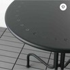 Stół ogrodowy szary 70 cm stoły do domu ogrodu szkół kawiar - 2
