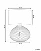 Lampa stołowa Szkło Srebrny - 10