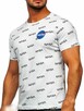 Biały t shirt, koszulka męska z nadrukiem NASA - 2
