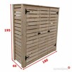 Drewniany schowek ogrodowy 195x180x60 cm D2 Surowy - 2