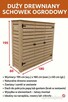Drewniany schowek ogrodowy 195x180x60 cm D2 Surowy - 6