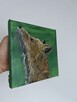 Obraz olejny ręcznie malowany „Lisek” 15x15 cm - 7