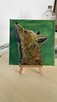 Obraz olejny ręcznie malowany „Lisek” 15x15 cm - 4