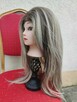 Peruka Damska ciemny jasny blond pasemka włosy długie - 4