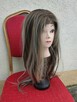 Peruka Damska ciemny jasny blond pasemka włosy długie - 5