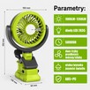 Wentylator z lampą LED do akumulatorów Ryobi 18V - 8